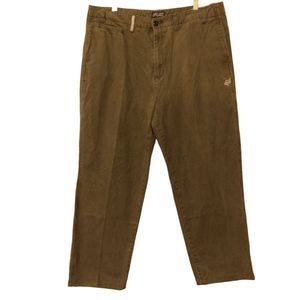 FOX Racing pants mens 38 38x30 gray chino loose baggy straight leg cotton